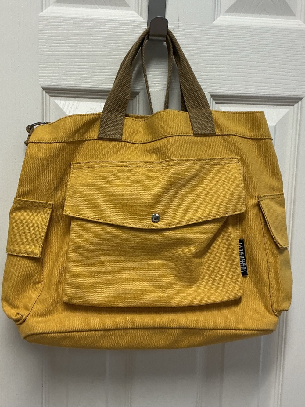 Canvas Crossbody Tote Shoulder Purse Bag for Women and Men with Multi-pocket